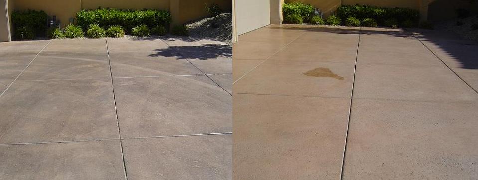 Before and After pic of driveway that has had a fresh cleaning! Before and After pic