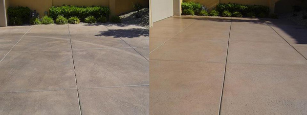 driveway cleaning before and after